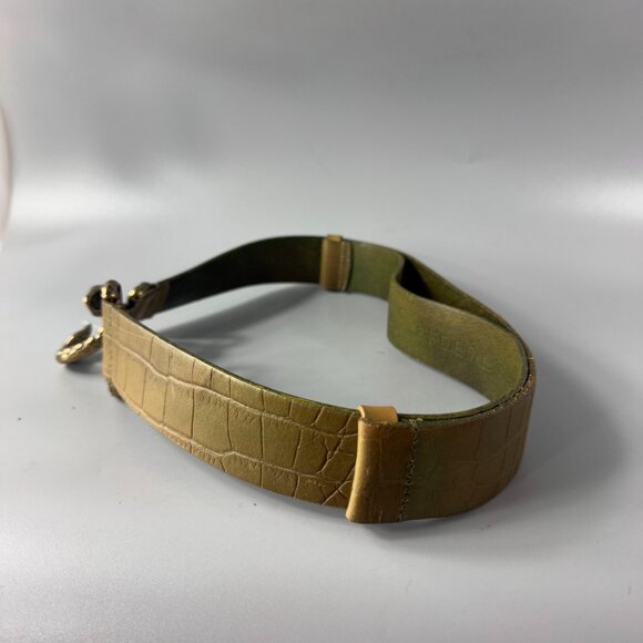 Vintage Arden B Light Tan Leather Snake Buckle Belt, Size M/L main image 7